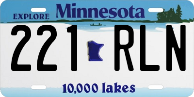 MN license plate 221RLN