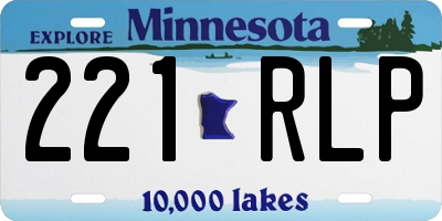 MN license plate 221RLP