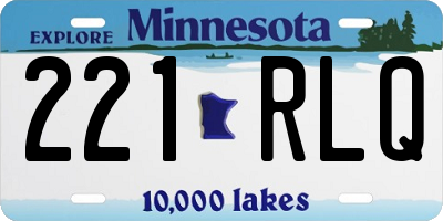 MN license plate 221RLQ
