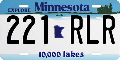 MN license plate 221RLR