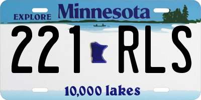 MN license plate 221RLS