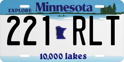 MN license plate 221RLT