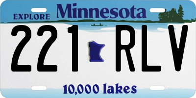 MN license plate 221RLV