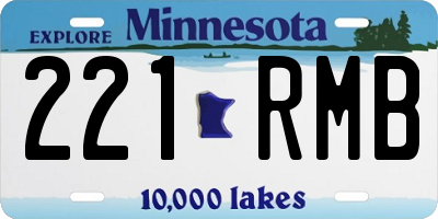 MN license plate 221RMB