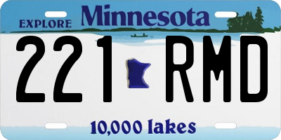 MN license plate 221RMD