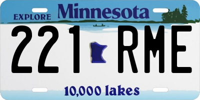 MN license plate 221RME
