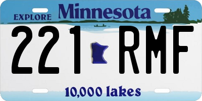 MN license plate 221RMF