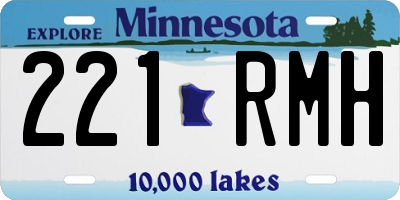 MN license plate 221RMH