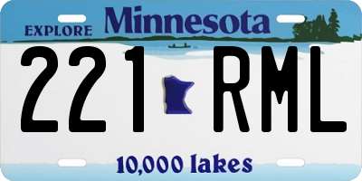 MN license plate 221RML