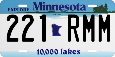MN license plate 221RMM