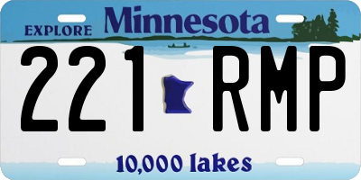MN license plate 221RMP
