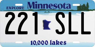 MN license plate 221SLL