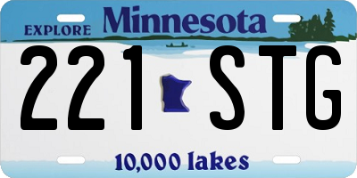 MN license plate 221STG