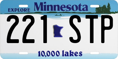 MN license plate 221STP