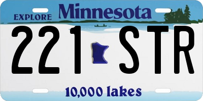 MN license plate 221STR