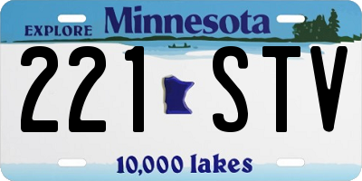 MN license plate 221STV