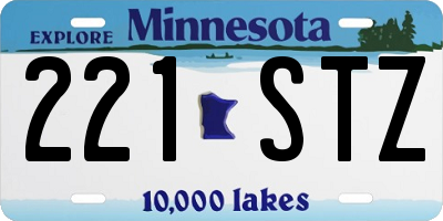 MN license plate 221STZ