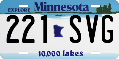 MN license plate 221SVG