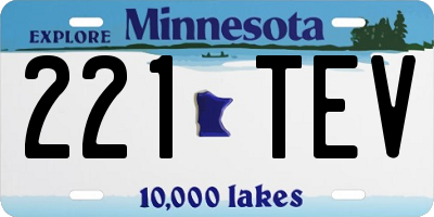 MN license plate 221TEV