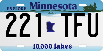 MN license plate 221TFU