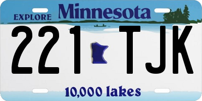 MN license plate 221TJK
