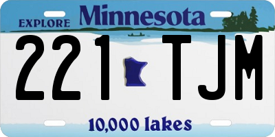 MN license plate 221TJM