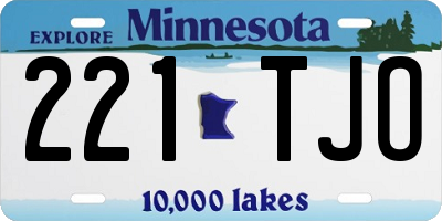 MN license plate 221TJO