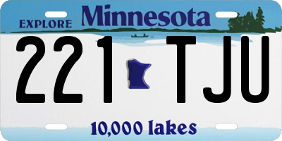 MN license plate 221TJU