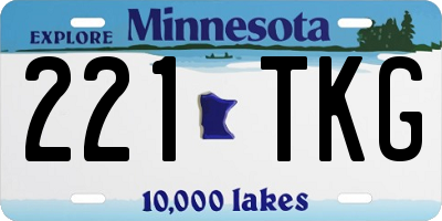 MN license plate 221TKG