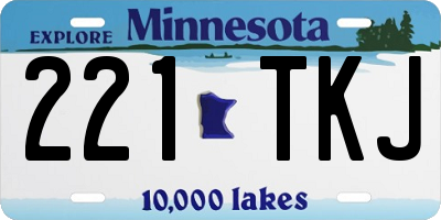MN license plate 221TKJ
