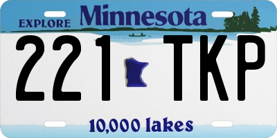 MN license plate 221TKP