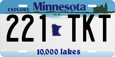 MN license plate 221TKT