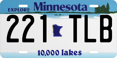 MN license plate 221TLB