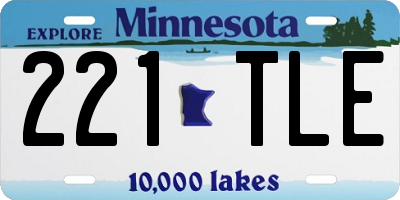 MN license plate 221TLE