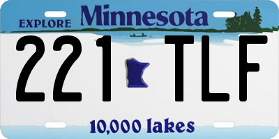 MN license plate 221TLF