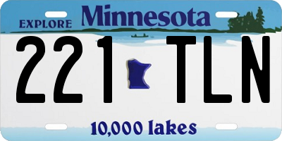 MN license plate 221TLN