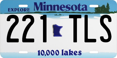 MN license plate 221TLS