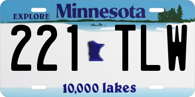 MN license plate 221TLW