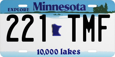 MN license plate 221TMF