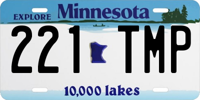 MN license plate 221TMP