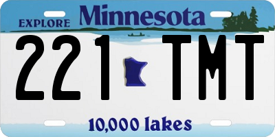 MN license plate 221TMT