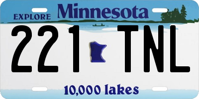 MN license plate 221TNL