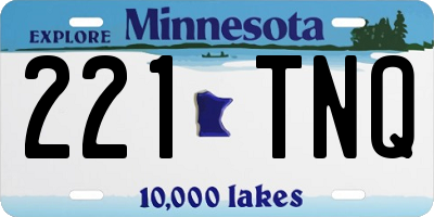 MN license plate 221TNQ