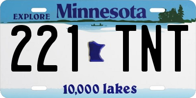 MN license plate 221TNT