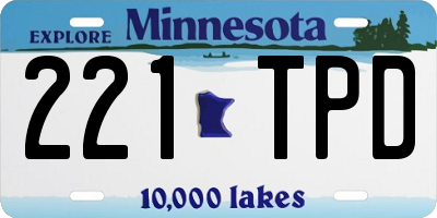 MN license plate 221TPD