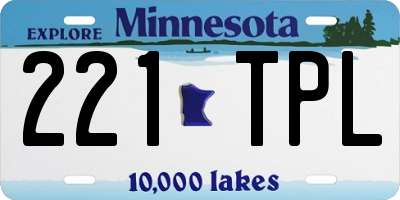 MN license plate 221TPL