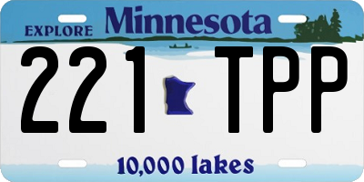 MN license plate 221TPP