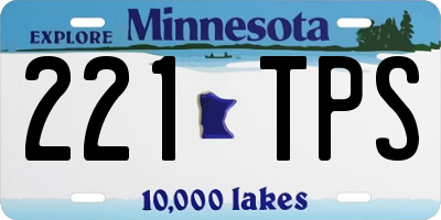 MN license plate 221TPS