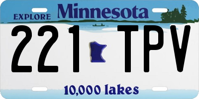 MN license plate 221TPV