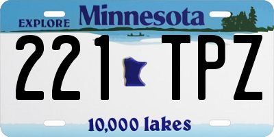 MN license plate 221TPZ